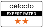 Now: pensions Defaqto 2 Star Rating Logo
